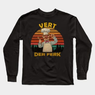 Vert Der Ferk the swedish chef Retro Vintage Long Sleeve T-Shirt